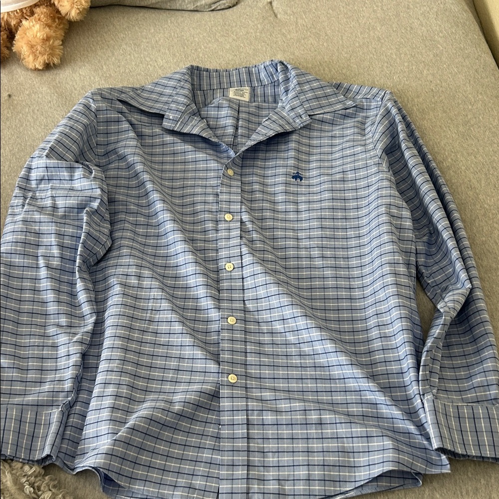 Brooks Brothers Blue Checkered Shirt